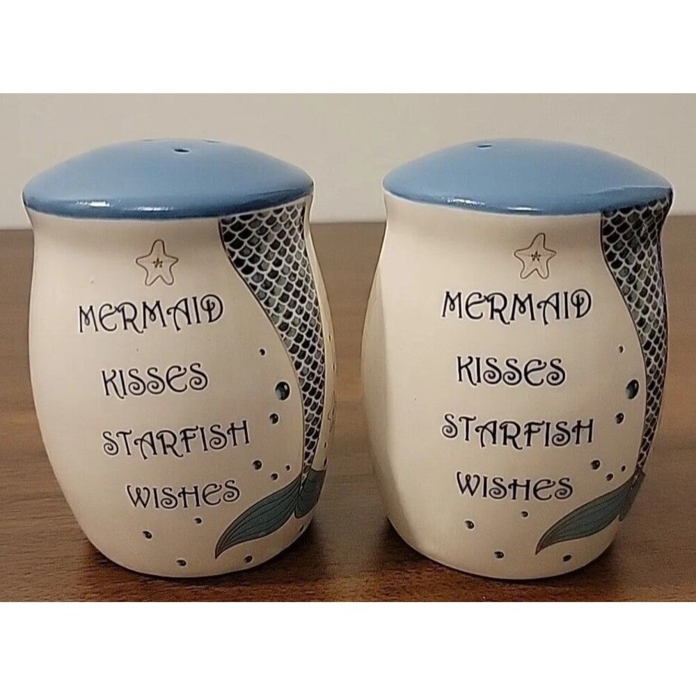 Mermaid Kisses Starfish Wishes Salt and Pepper Shakers